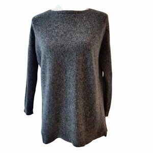 Lockhart Womens Size XS Gray 100% Cashmere Pullover Bateau Neckline Sweater Top